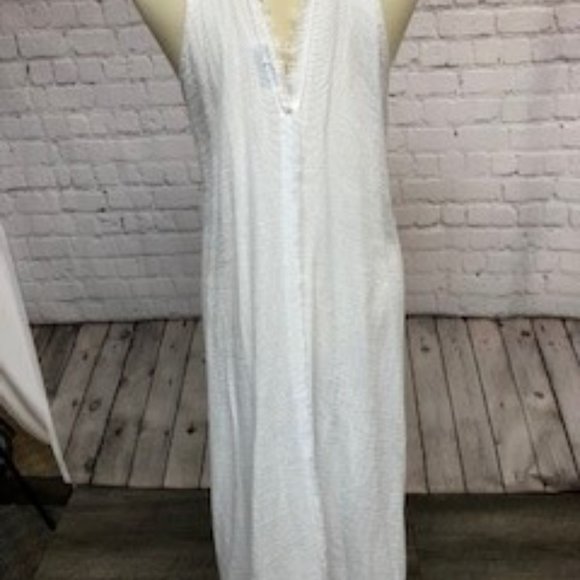 Snappy Turtle-White long linen beach dress - Picture 4 of 6